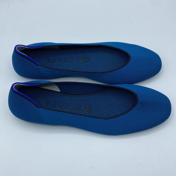 Rothy’s Pacific Blue Square Flats Size 8.5 - Picture 4 of 15